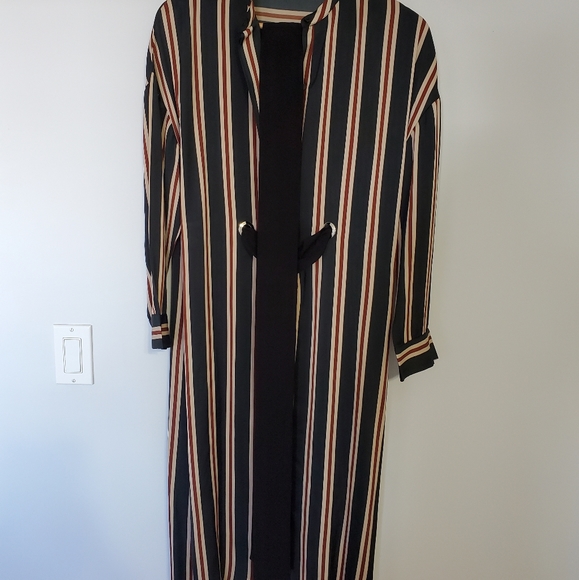 Zara Long Sleeves Striped Midi - Picture 4 of 4